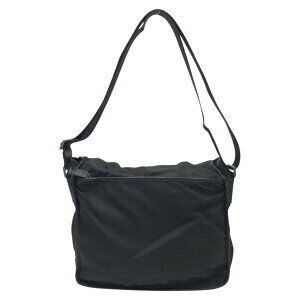 Prada bag black shoulder nylon messenger triangle logo Tessuto